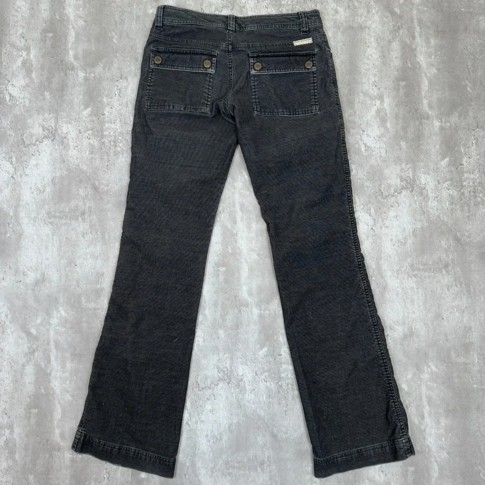 American Eagle Outfitters Corduroy Pants Womens 4 Black Flared Bootcut Granola - Picture 4 of 10